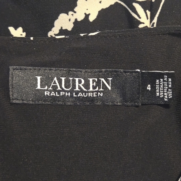 Ralph Lauren LRL Black Label Floral Ruched Waist Stretch Jersey Shift Dress 4 - Picture 9 of 10